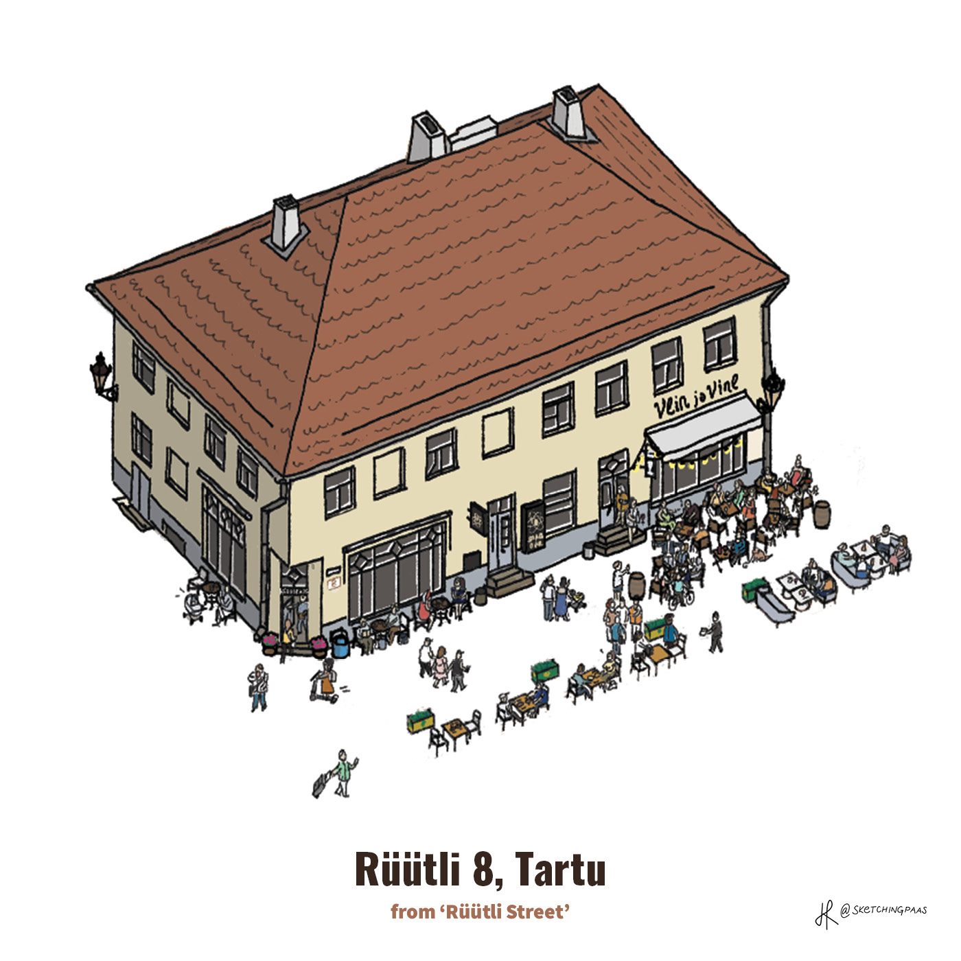 A building from 'Rüütli Street' artwork